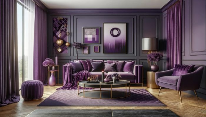 دکوراسیون بنفش